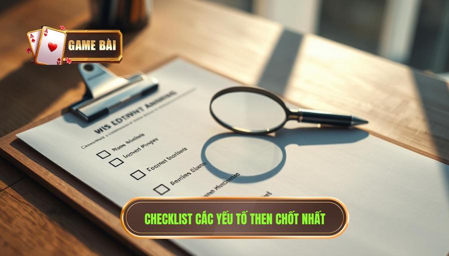 Checklist chi tiết: Những yếu tố then chốt